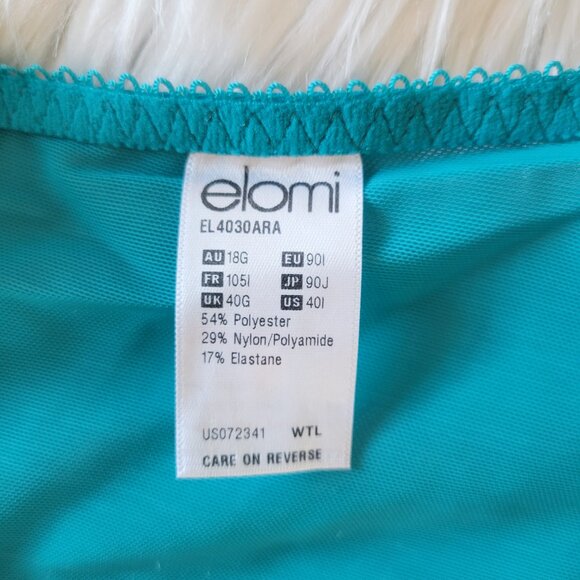 NWT New Elomi Cate Bra Blue / Turquoise Size 40I Underwired - Picture 10 of 11
